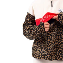 Eivy Ball Fleece Mid Layer Offwhite & Leopard Damen -Skiausrüstung Rabatte eivy ball fleece 6221190218 6066 02 gross