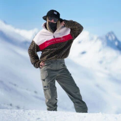 Eivy Ball Fleece Mid Layer Offwhite & Leopard Damen -Skiausrüstung Rabatte eivy ball fleece 6221190218 6066 06 gross