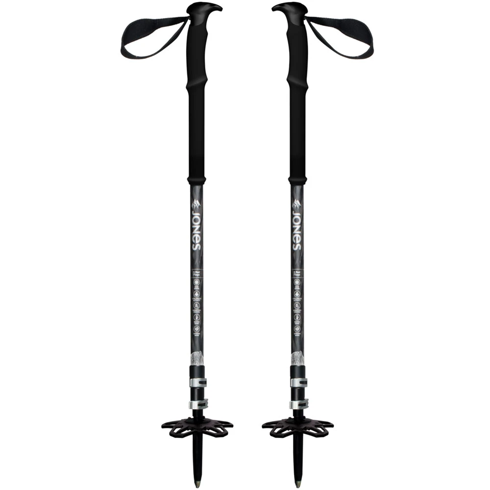 Jones Talon Pro Carbon-Teleskopstöcke Black Damen, Herren 1 Jones Talon Pro Carbon-Teleskopstöcke Black Damen, Herren