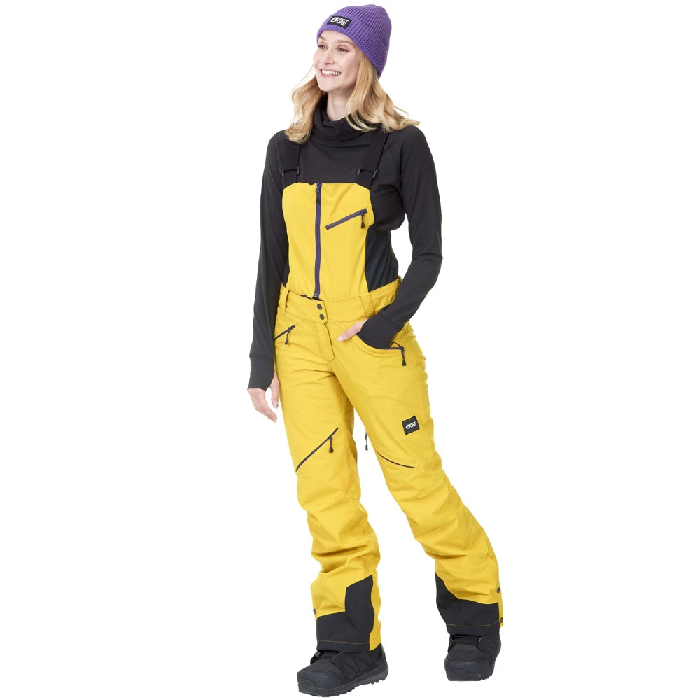 Picture Haakon Bib Skihose Mit Latz Safran Damen 2 Picture Haakon Bib Skihose Mit Latz Safran Damen – Bild 2