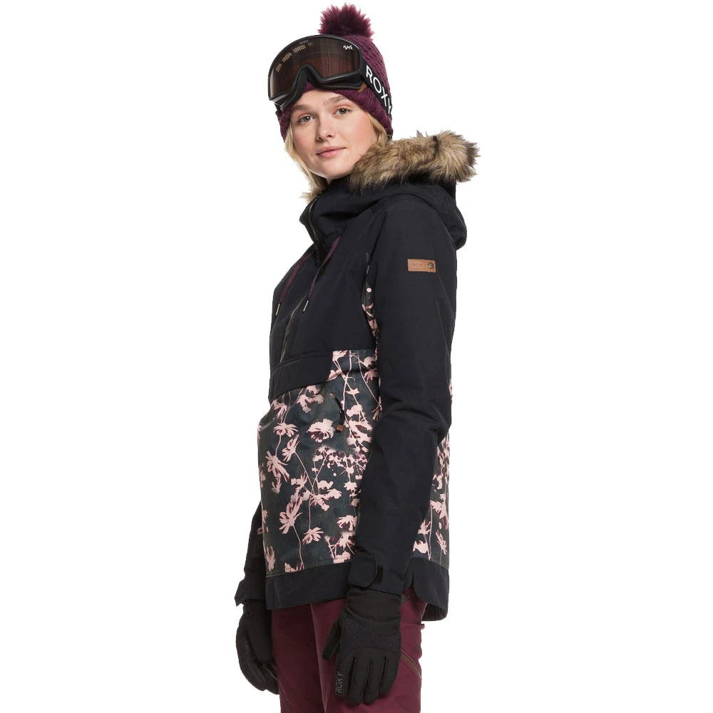 Roxy Shelter Skijacke True Black Poppy Damen 3 Roxy Shelter Skijacke True Black Poppy Damen – Bild 3