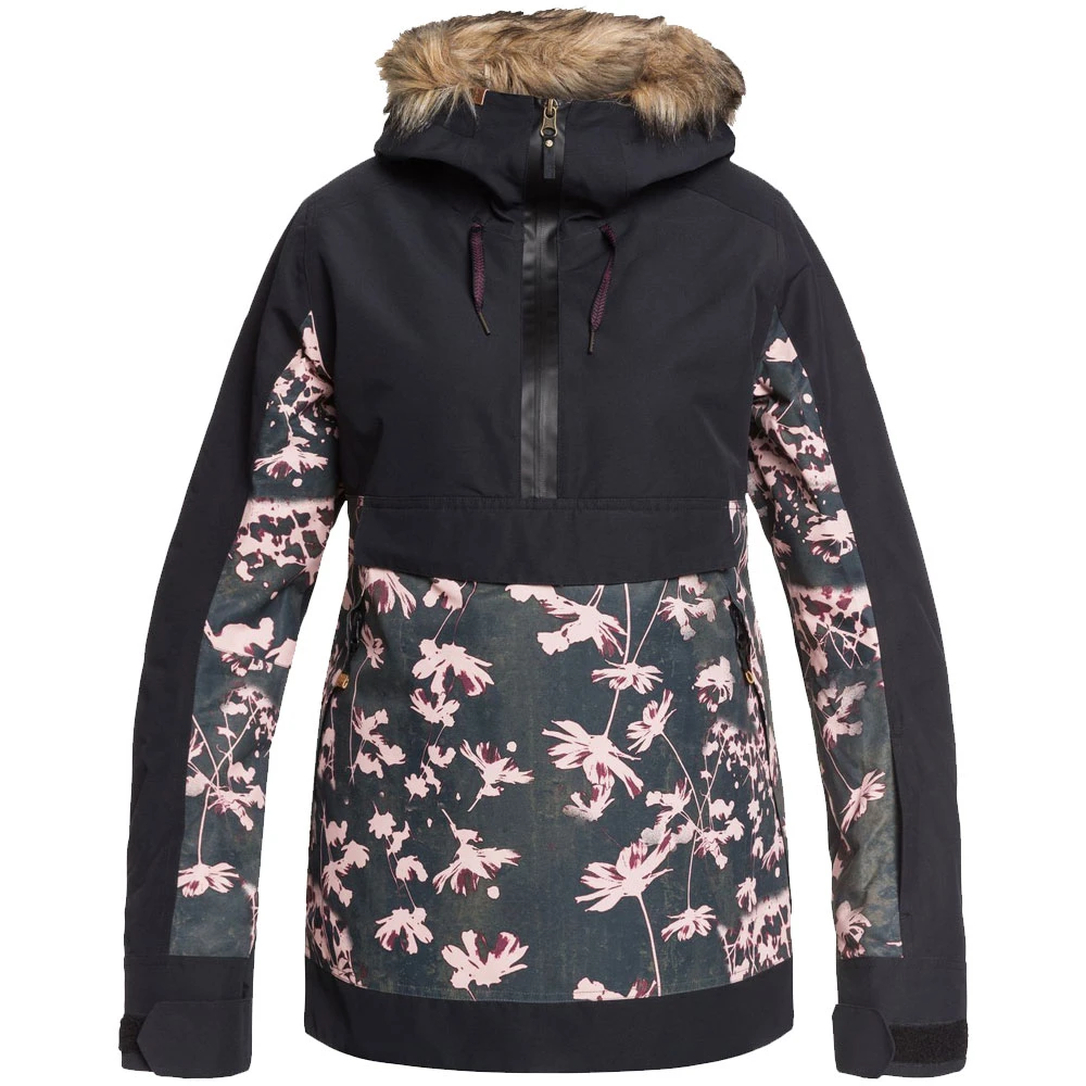 Roxy Shelter Skijacke True Black Poppy Damen 5 Roxy Shelter Skijacke True Black Poppy Damen – Bild 5
