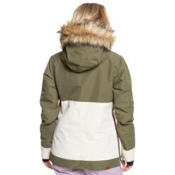Roxy Shelter Skijacke Burnt Olive Damen -Skiausrüstung Rabatte roxy shelter jacket erjtj03327 gpz0 02 gross