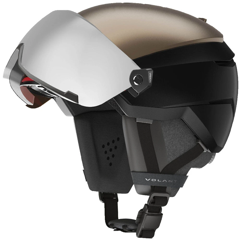 Volant Amid Visor HD Plus Snowboardhelm Mit Visier Champagne/Black Chrome Damen, Herren 2 Volant Amid Visor HD Plus Snowboardhelm Mit Visier Champagne/Black Chrome Damen, Herren – Bild 2