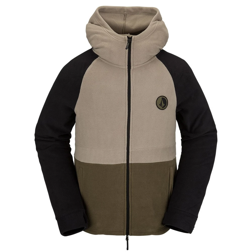Volcom V-Science Full Zip Fleece Jacke Dark Khaki Herren 1 Volcom V-Science Full Zip Fleece Jacke Dark Khaki Herren